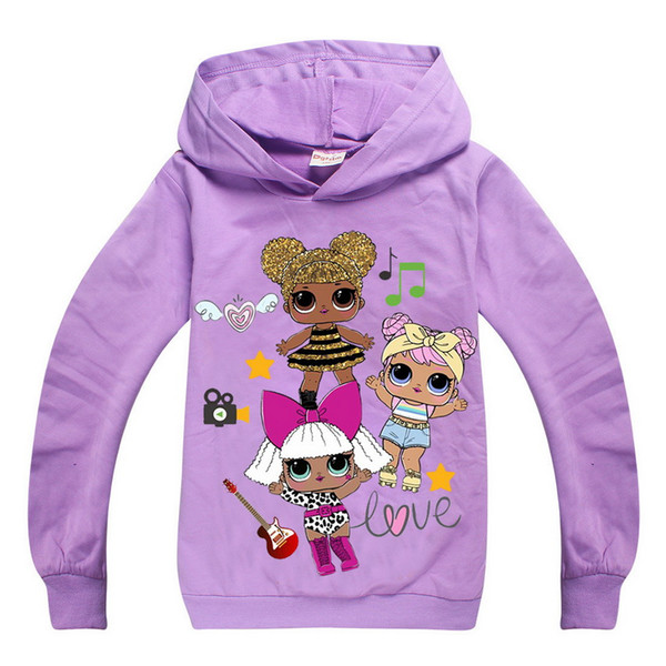 Girls Cartoon Hoodies Children's Spring/Autumn Cotton Long Sleeve Sweatshirts Top Kids/Baby Fashion Casual Coat T-shirt Clothing