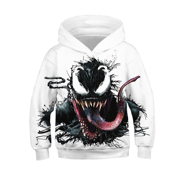 Venom Hoodie Kids Boys Sweatshirt Tops 3D Printed Hoodies for Teen Girls Clothes Spring Autumn Children Hoody Pullover S200114