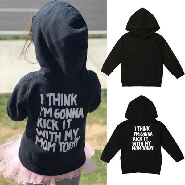 Fashion Pop Toddler Kid Baby Boy Girl Cotton Letter Hooded Tops Hood Coat Hoodie Sweatshirt Casual Autumn Winter Outfits