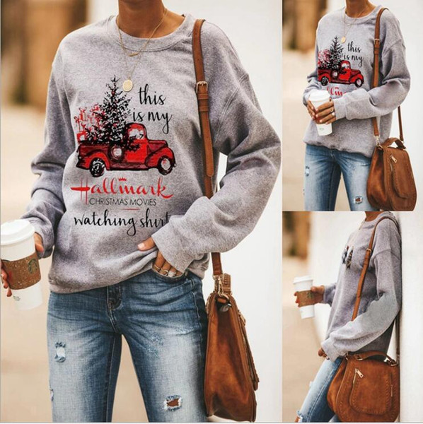 Hallmark Sweatshirts Christmas Designer Hoodies Women Casual Long Sleeve Jackets Jumper Fleece Fashion Coat Printed Outwear Pullover B6813