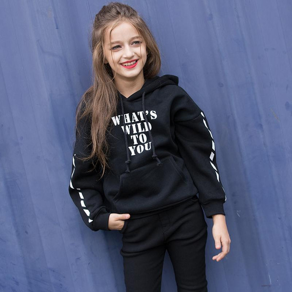 Girls Sweater Clothes Children's Winter Sweatshirts Kids Cotton Hoodies Thick Tops For 6 7 8 9 10 11 12 13 14 15 16 Years Old