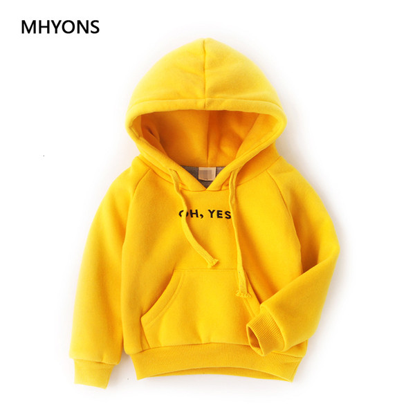 MHYONS 2019 Boys Girls Hoodies Clothes Children Winter Thick Sweatshirts Toddler Casual Sweater Kids Plus velvet Tops CostumeMX190916