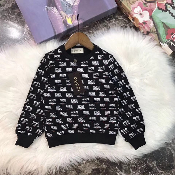 2018 new children's round neck long sleeve pullover sweater