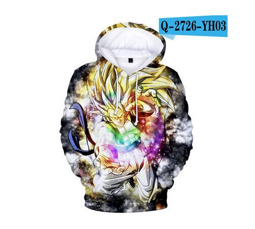 Hot Anime kids Dragon Ball Super Hoodie Male 3D Sweatshirts Super Saiyan Goku Printed Outwear Teen Boy Cartoon Hoody Pullover