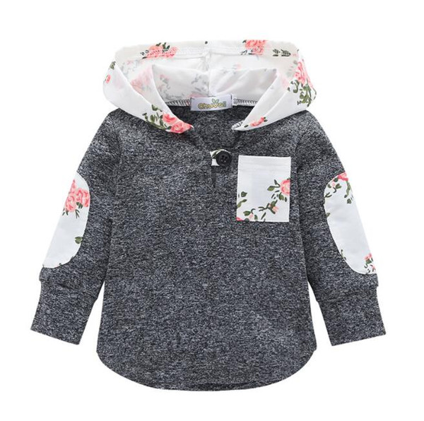 Wholesale Baby Floral lattice Hoodies Sweatshirt kids designer clothes boys plaid Tops spring Autumn T shirts fashion Kids Clothing BY1380