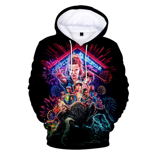 Stranger Things 3D Printed Hoodies 23 Designs Big Kids Teenagers Mans Womans Hip Hop Hoodies Sweatshirts designer clothes Wholesale TSS373