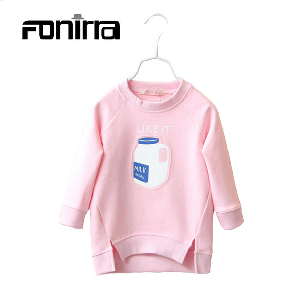 Wholesale- Children Fashion Hoodies Girls Sweatshirts Kids Long Sleeve Solid Children Cotton Casual Boys Girls Sweatshirts Hoodies 134