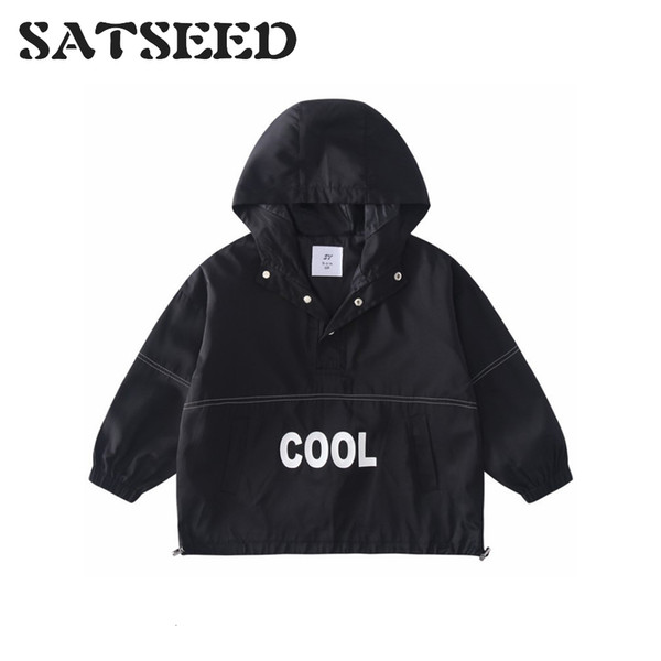 2019 Spring New Korean Version of The Handsome Hooded Jacket Boy Fashion Foreign Air Pullover In The Big Children's Shirt T191014