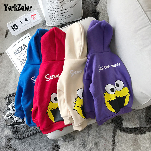 Yorkzaler Winter Girls Boys Hooded Sweater Long Sleeve Thicken Cotton Children Clothing Cartoon Cute Baby Outfits Christmas Gift SH190912