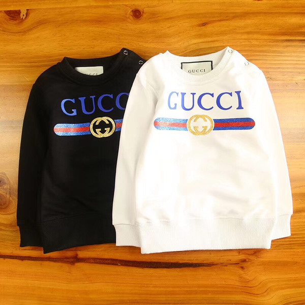 2019 Spring And Autumn Printing All-match sweatshirt Long Sleeve Pure Cotton Motion Leisure Time Quality Children