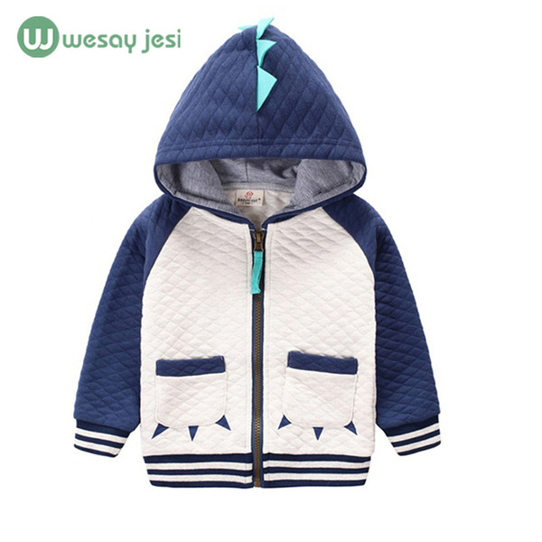 Wholesale- 2-7 Years children's clothing boys girls Dinosaur Hoodie cotton cartoon Winter kids coats Jacket boys hoodies toddler sweatshirt