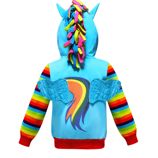 Spring Autumn teenage girls clothing unicorn Girls hoodie kids designer clothes childrens hoodies Girls Coat kids clothes A2492