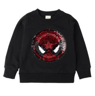 Ins Explosion Models Boy Sweater Will Change The Clothes Spider-Man change The US Captain Sequins Can Flip Children's Clothing Cotton Hoodie