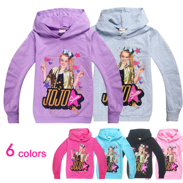 JoJo sequin cotton hoodies sweater for children boys and girls fashion spring and autumn clothing 6 colors