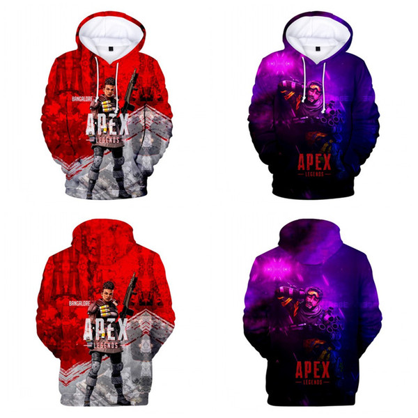 Apex Legends Hoodie Sweater 2019 3D Digital Printed Long Sleeve Pullover Tops Cartoon Casual Hooded Designer Clothes 10 Colors A7