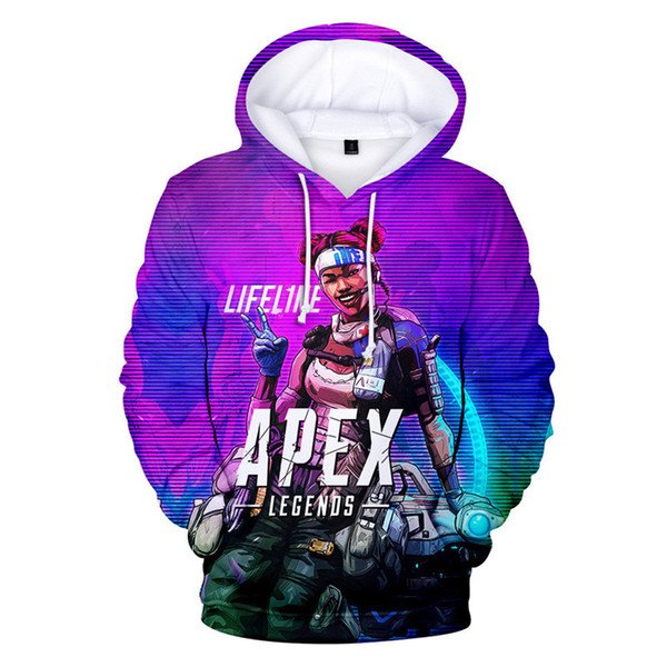 Apex Legends 2019 Game Unisex Hoodie 3D Digital Printed Long Sleeve Casual Hooded Sweatshirt Women Men Tops 36 Color 9 Sizes