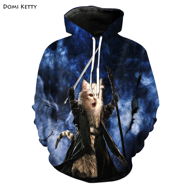 Domi ketty boys girls hoodies 3D print cat hero cool outerwear cute kids baby sport sweatshirt clothes children long sleeve tops