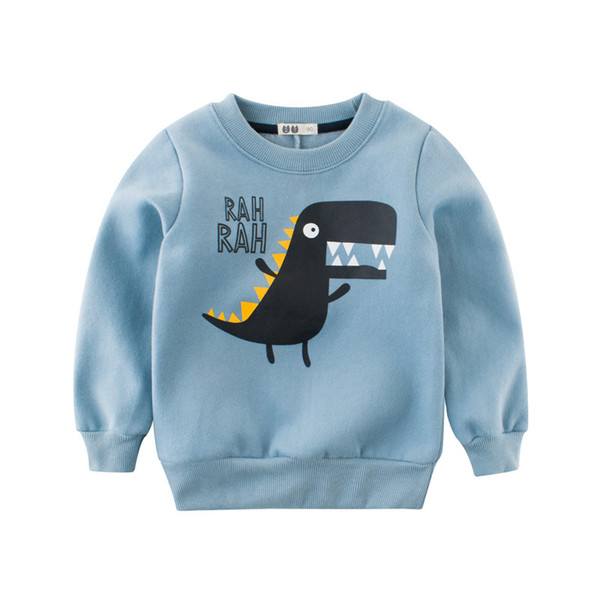 2019 new children's sweater round neck long-sleeved boy's shirt small children's pullover dinosaur pattern 90-140