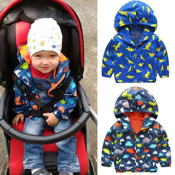 Wholesale- 2016 New Adorable Autumn Kid Boys Children Waterproof Windproof Hooded Rain Coat Jacket Outerwear Clothes