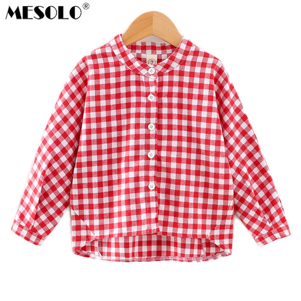 good quality plaid shirt 2019 baby girls boys the spring and autumn period and the new children's single-breasted CK312 shirts