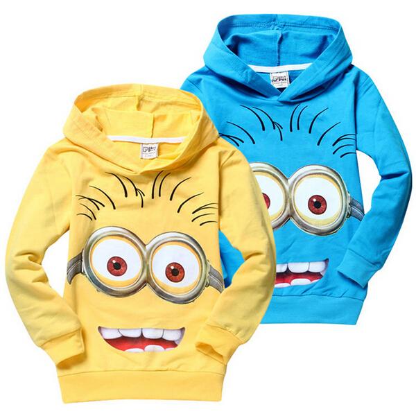 Brand cartoon anime figure Children Hoodies Kids Jackets Coat Clothing Boys Girls Autumn minion Sweater