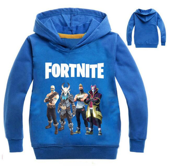 New Children's Hoodie Sweater Jacket Long-Sleeve Fortnite Print Boys Baby Tops Clothes Coat for Girls Solid Color Outwear