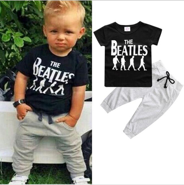 Baby Boy Clothes 2pcs Short-sleeved T-shirts + pants clothes suit with The character printing