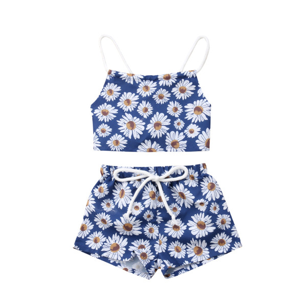 Cute Newborn Clothes Set Baby Girl Floral Clothes Flower Crop Tops Shorts Pants Infant Clothing Set Baby Outfits Girl Clothing