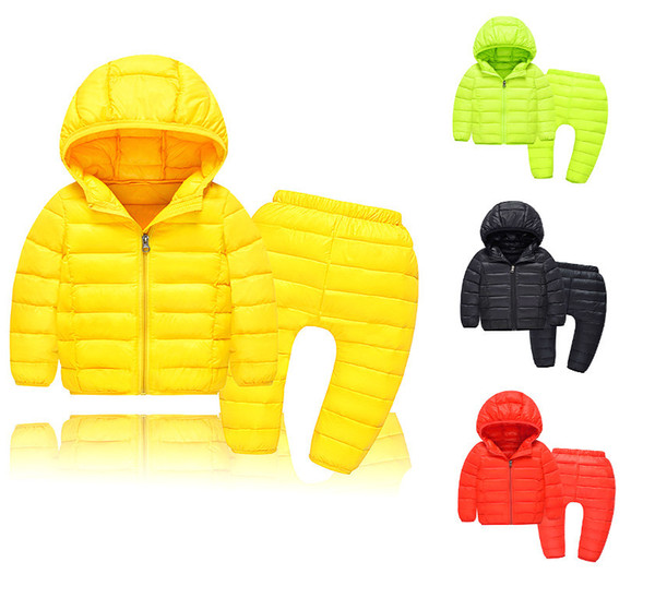 Children Winter Clothing set Boys Ski Suit Girl Jacket Coat + Jumpsuit Set 1-6 Years Kids Clothes For Baby Boy/Baby Girl Y18102408