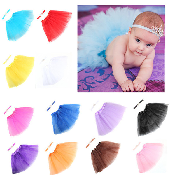 New crown tutu gowns for toddlers baby photography yarn skirt childrens Tutu fabric cloth skirt suit baby suit tutu flower girl dresses