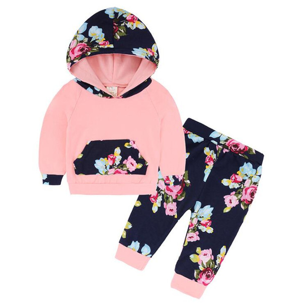 Newborn Infant Baby INS Suits 29 Styles Hoodie Tops Pants Outfits Camouflage Clothing Set Girl Outfit Suits Kids Jumpsuits 30 Sets CFYZ296