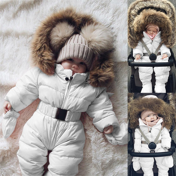 Winter Jumpsuit For Boys Snowsuit Hooded Jumpsuit Warm Thick Coat Outfit Children's Down Jacket full sleeve doudoune enfant V191109