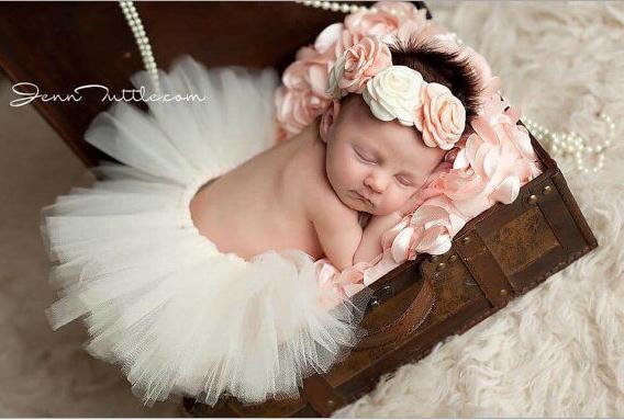 Cute Toddler Newborn Baby Girl Tutu Skirt & Headband Photo Prop Costume Outfit