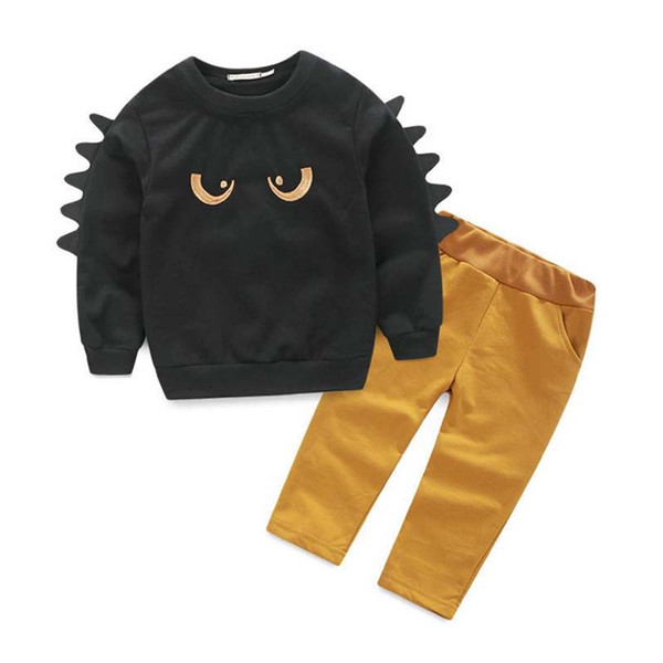 Autumn Winter Baby Boy Cute Clothing 2pc Pullover Sweatshirt Top + Pant Clothes Set Baby Toddler Boy Outfit Suit hight quality