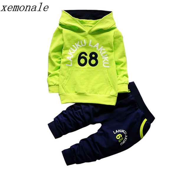 Toddler Tracksuit Autumn Baby Clothing Sets Children Boys Girls Fashion Brand Clothes Kids Hooded T-shirt And Pants 2 Pcs Suits Y190529