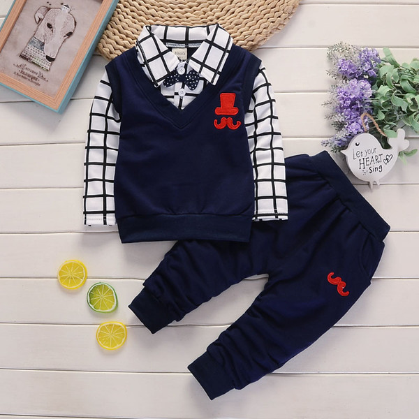 BibiCola spring autumn Baby Boy Clothes Set Children Clothing Sets Products Kids Clothes Baby Boys T-shirts+Pants 2PCS Tracksuit