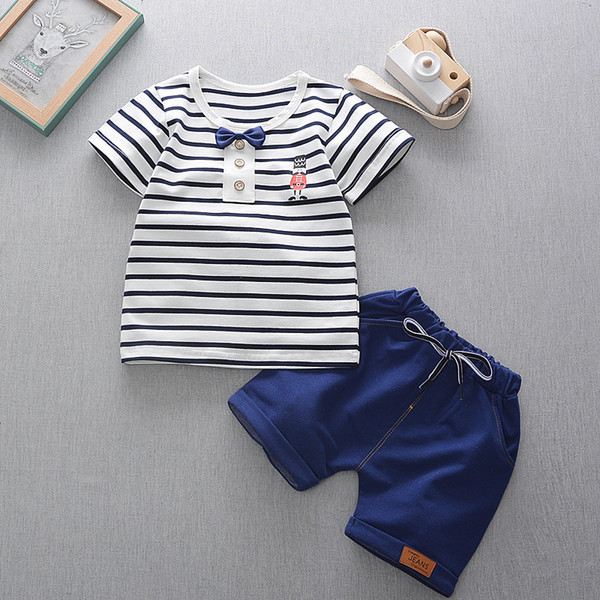 good quality baby summer boy clothing set children new fashion 2 pcs suits kids clothes set T shirt +pants cotton casual for boys