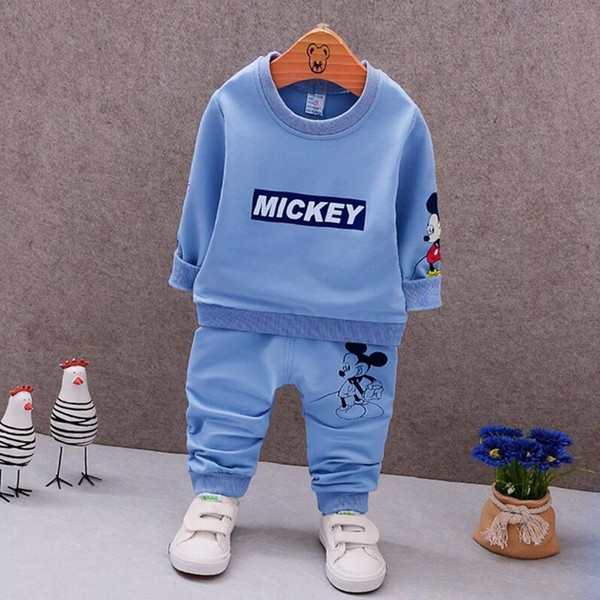 Spring Autumn Baby Boys Clothes Full Sleeve T-shirt And Pants 2pcs Cotton Suits Children Clothing Sets