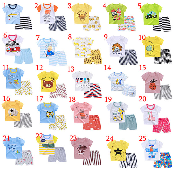 Active Boys Sets Boy Shorts Cartoon Suits Summer Short Sleeve T-shirt+Short Pants 2 Pieces Clothing Set Baby Girl Clothes