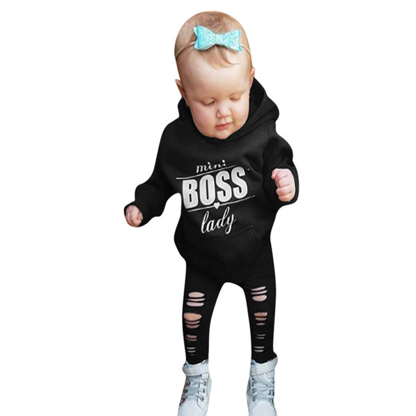 good quality Fashion baby girls clothes set 2PCS Letter Print Top Clothes+Long Pants kids clothing set girls roupas infantis menina