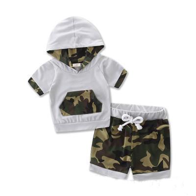 Baby Clothing Sets Autumn Baby Boy Clothes 3PCS Outfits Set Cotton Camouflage Hooded Tops Pants Newborn Sports Clothes