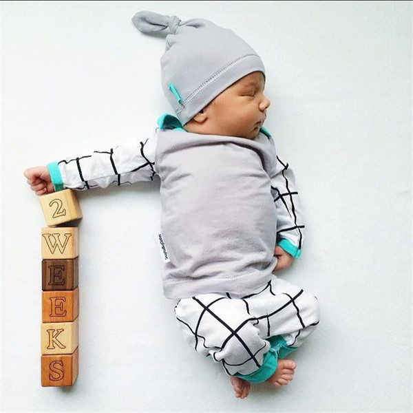 2017 autumn style baby boy clothing sets cotton long sleeve infant 3pcs suit baby boys clothes newborn toddler outfits