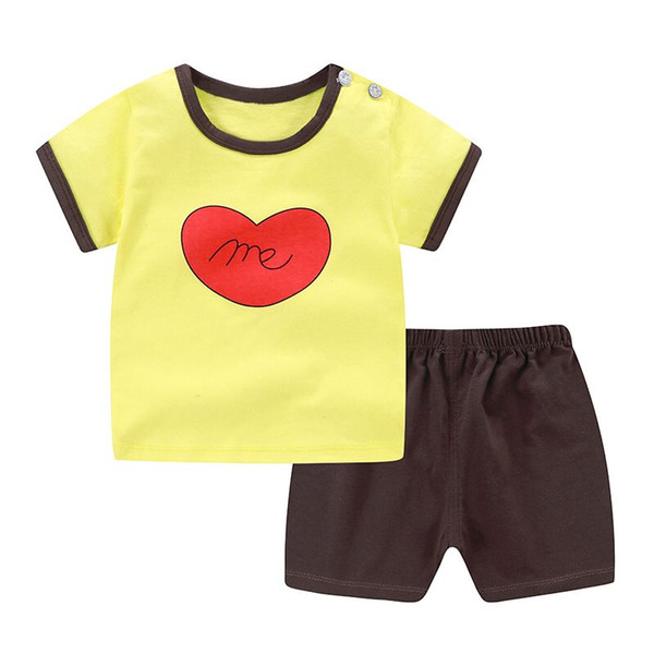 Infant Kids Boys Clothes 100% Cotton Children's Sets Children Clothing Sets Summer Baby Girls Clothes Cute Cartoon T-Shirt+Short