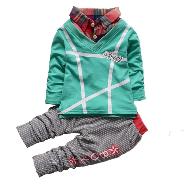 good quality 2Pcs Set New Spring Autumn Newborn Baby Boys Clothing Set Toddler Kids T-shirt + Pants Sport Suit Infant Boys Clothes