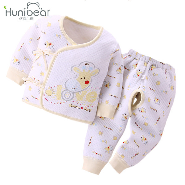 2017 Newborn Baby sets baby Girl Clothes Autumn Winter 0-3 Months New born Boy Clothing Long Sleeves Tops+Long Pants Infant underwear