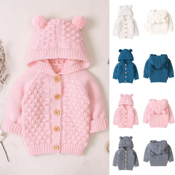 2019 New Baby rompers Overalls Clothes Winter Boy Girl Garment Knitting Thicken Warm Pure Cotton Outerwear coat jacket kids