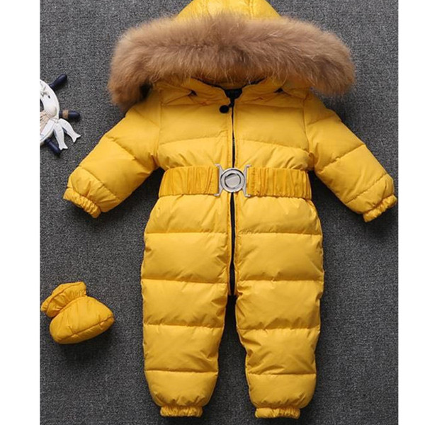 Jackets Down Conjoined Winter Clothes Newborn Light Down Jackets Go Out Embrace Jackets rompers baby infant boy clothes Thickening Down f2