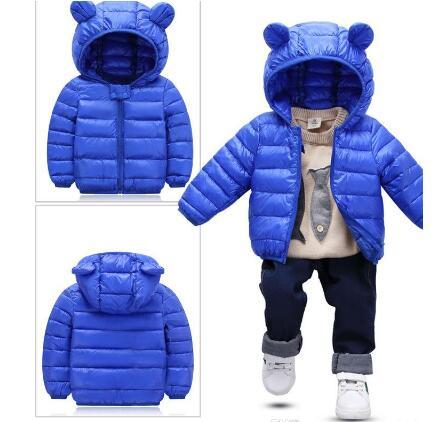 15 Colour Winter Coats Children Girls 2019 New Hooded Black Down Cotton Outerwear Girls Autumn Boys 7 Coat 1-5 Years Jacket