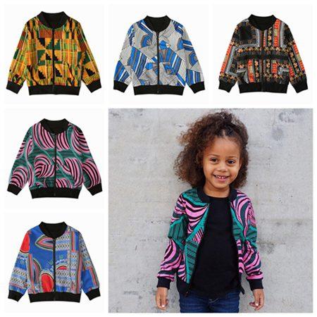 2019 fall kids designer coats childrens bohemian african print outwear unisex girls boys jackets baby boutique clothing zipper coats clothes