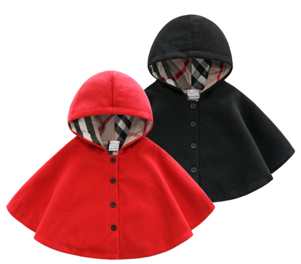 Retail spring and autumn children's clothing newborn woolen windbreaker cape boys and girls baby thickened thermal cloak baby out wear cape